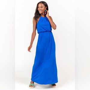 Francescas Collections Royal Blue Halter Maxi Dress